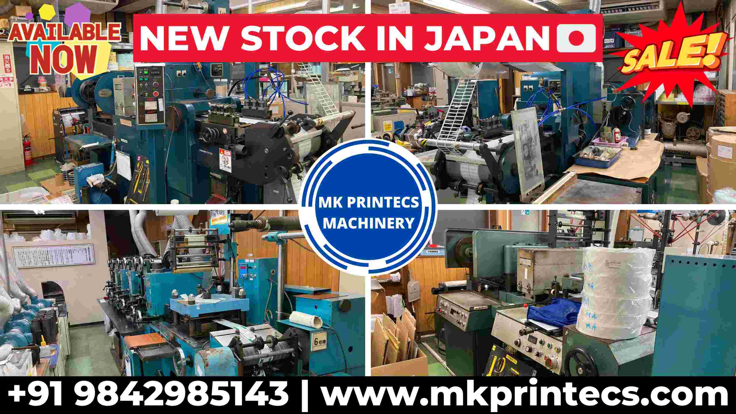 NEW STOCK IN JAPAN | HIKARI HK-250-6PU, SHIKI PCH-4530MWL, ONDA OPM-W250 LABEL PRINTING MACHINE | MK PRINTECS MACHINERY | +91 9842985143